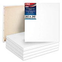 U.S. Art Supply 30 x 36 inch Stretched Canvas 12-Ounce Triple Primed, 6-Pack - P...