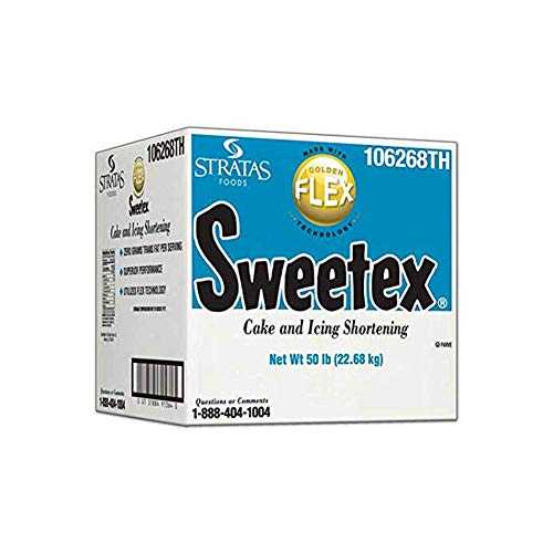 Sweetex ゴールデン フレックス ケーキとアイシング ショートニング、50 ポンド -- 各 1 個。 Stratas Foods Sweetex Golden Flex Cake and Icing Shortening, 50 Pound -- 1 each.