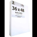マイロプロ 36 x 48 インチ ストレッチ キャンバス 2 パック 1.5 インチ ディープ ギャラリー プロファイル 11 オンスの下塗り済み大型プロアー...