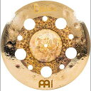 Meinl シンバル Byzance 14 インチ デュアル マルチ トラッシュ クラッシュ 穴付き - トルコ製 - ハンドハンマード B20 ブロンズ、2 年保証 (B14DUMUTR) Meinl Cymbals Byzance 14