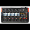 Audio2000 の AMX7374 12 チャンネル オーディオ ミキサー、320 DSP サウンド エフェクト、サブアウト レベル コントロール フェーダー付きステレオ サブ アウト、すべてのチャンネルのレベル コントロール フェーダー、および USB/コンピューター インタ