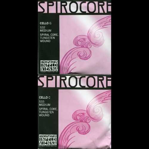 Dr Thomastik S32S33 Spirocore Cello Tungsten G&C Value Pack