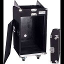 Deejay LED Professional Flight Carpet Case For 10u Slant Mixer Top, 16u Bottom F...