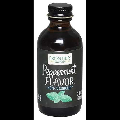 Frontier Co-op Organic Peppermint Flavor, 2 Ounce Glass Jar, Non-Alcoholic, Great for Baking, Co..