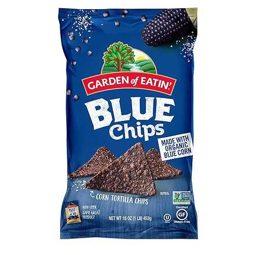 Garden of Eatin' Blue Corn Tortilla Chips, Blue Chips, 1 lb bag (Pack of 12)