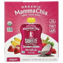 Mamma Chia Organic Squeeze Vitality Snack, Strawberry Banana, 3.5 OZ, 4 ct