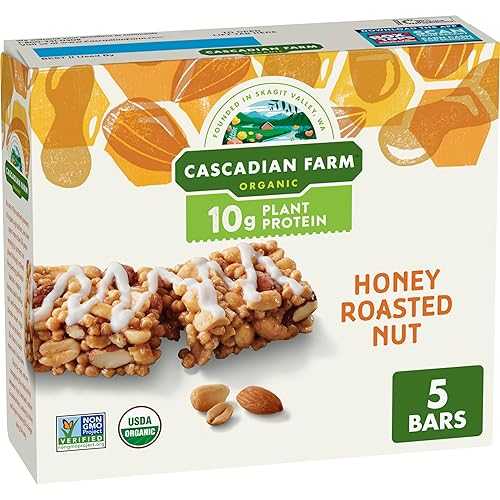 Cascadian Farm Organic Honey Roasted Nut Protein Granola Bars, Individ...