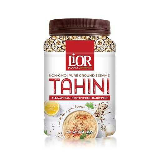 LiOR Tahini、すべて天然 100% 純粋なすりごま、16 オンス瓶 LiOR Tahini, All Natural 100% Pure Ground Sesame, 16 Ounce Jar