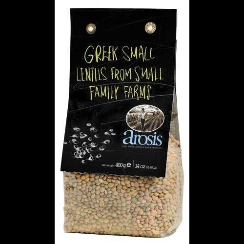 Arosis Greek Small Lentils from Kastoria - 14 oz Brown