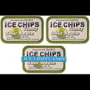 ICE CHIPS キシリトール キャンディ缶 (サワー アップル、3 パック) - 写真のバンドが付属 ICE CHIPS Xylitol Candy Tins (Sour Apple, 3 Pack) - Includes BAND as shown