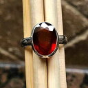 ナチュラル 2.5ct ヘソナイト ガーネット 925 ソリッド スターリング シルバー エンゲージメント リング サイズ 5.25 Natural Rocks by Kala Natural 2.5ct Hessonite Garnet 925 Solid Sterling Silver Engagement Ring Size 5.25