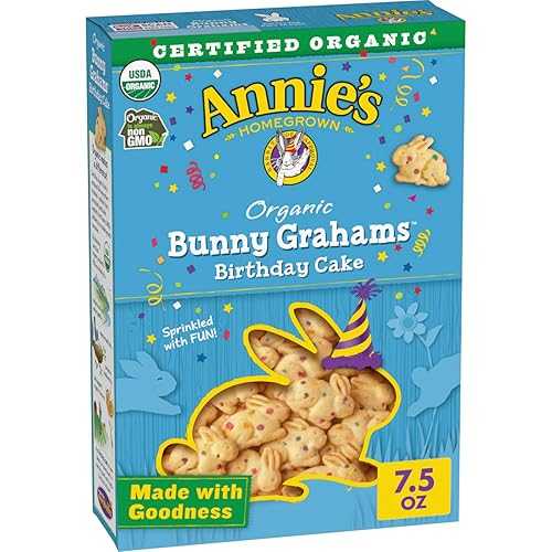 Annies Annie's Organic Birthday Cake Bunny Graham Snacks, 7.5 oz