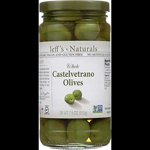Jeffs Naturals (ケースではありません) カステルヴェトラーノ オリーブ丸ごと Jeffs Naturals (NOT A CASE) Whole Castelvetrano Olives