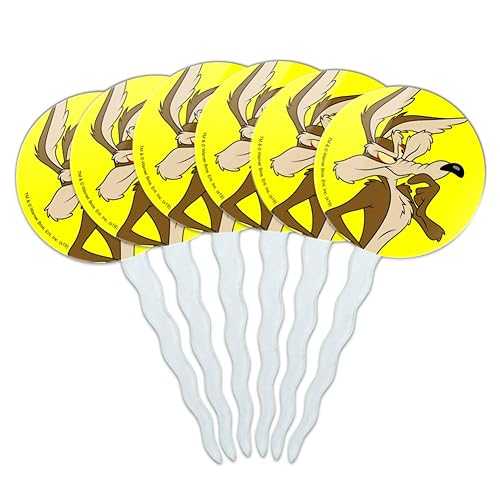 GRAPHICS & MORE Looney Tunes Wile E Coyote Cupcake Picks Toppers Decor...