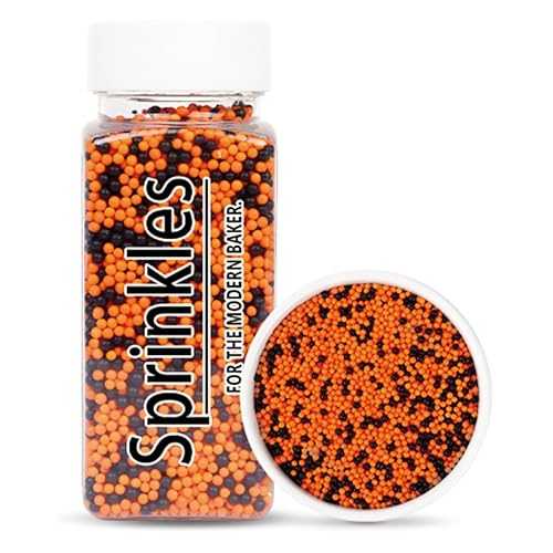 CHOCKACAKE Halloween Sprinkles Sugar Jimmies for Every Occassion,Resealable Container 2.7 Oz.,GLUTEN FREE. NUT FREE. DAIRY FREE CHOCKACAKE Halloween Sprinkles Sugar Jimmies for Every Occassion,Resealable Container 2.7 Oz.,GLUTEN FREE. NUT FREE. DAIRY FREE