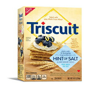 トリスケット クラッカー (ほんのり塩、9 オンス箱、6 個パック) Triscuit Crackers (Hint Of Salt, 9-Ounce Box, Pack of 6)