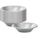 Hanna K. Signature Collection Silver Solid Color Premium Heavy Weight Plastic Soup Bowl (15 Oz.) 50 Count - Elegant & Durable, Perfect for Parties, Weddings & Everyday Use