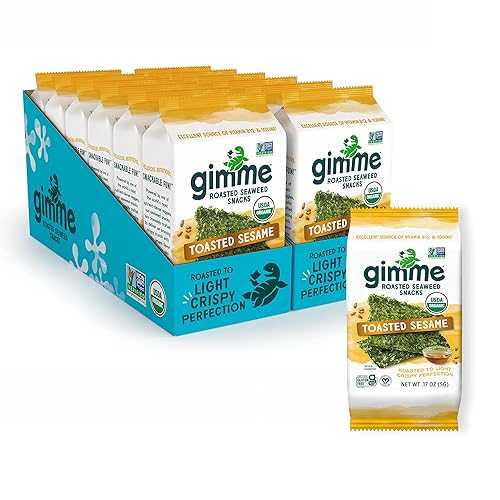 Gimme Seaweed Organic Roasted Seaweed Sheets - Toasted Sesame - 12 Cou...