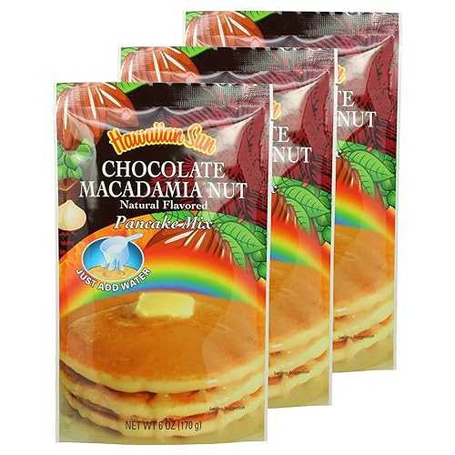 ハワイ産ハワイアンチョコレートマカダミアナッツパンケーキミックス3個パック Hawaiian Sun 3 Pack Hawaiian Chocolate Macadamia Nut Pancake Mix From Hawaii