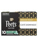 Peet's Coffee Peet s Coffee Caf Domingo K-Cup Coffee Pods for Keurig Brewers, Medium Roast, 10 Pods