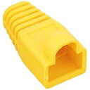 CableWholesale RJ45 Ethernet Network Cable Strain Relief Boots, RJ45 Boot Cover Fits Cat5, Cat5e, Cat6 Ethernet LAN Cable Connectors, 50 Pieces Per Bag, Yellow