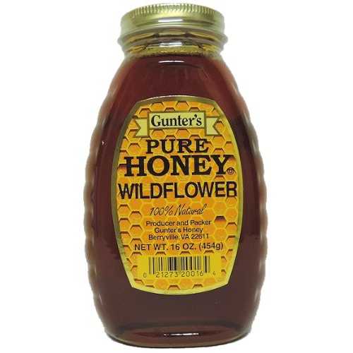 ギュンターズ ピュア ハニー (ワイルドフラワー、1ポンド) Gunter's Pure Honey (Wild Flower, 1 Lb)