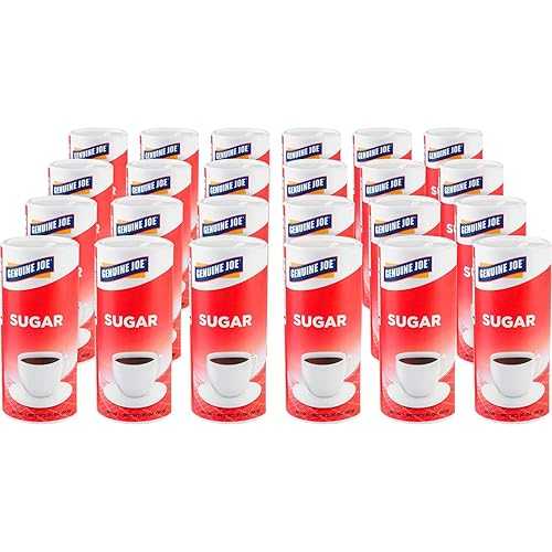 Genuine Joe 56100CT Sugar, Reclosable Lid, 20 oz., Canister, 12/CT