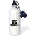 3dRose Peace Love and Octopuses-Things That Make Me Happy Octopus Fan Gift Sport...