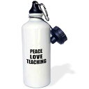 3dRose Peace Love and Teaching-Things That Make Me Happy-Teacher Gift Sports Wat...