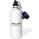 3dRose Im a Dad-Whats your Superpower-funny gift for fathers day Sports Water Bo...