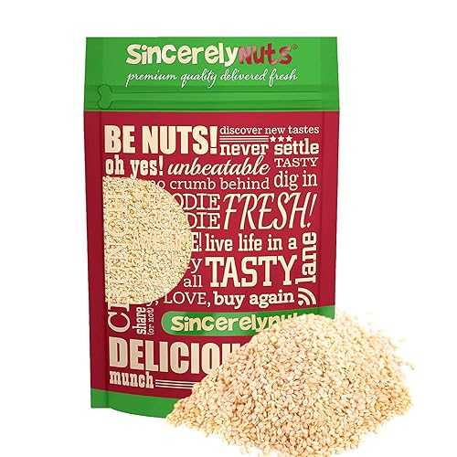 Sincerely Nuts Hulled Sesame Seeds A Heart Healthy Snack Rich in Fiber, Minerals & Source of Plant Based Protein Gluten Free & Kosher, Bulk 5(LB) Bag