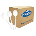 Nicole Home Collection Plastic Soup Spoons, Medium Weight Disposable Cutlery, Value Pack 1000 Count, White(3)
