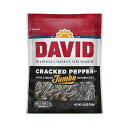 DAVID Seeds Cracked Pepper Flavored Salted and Roasted Jumbo Sunflower Seeds, Keto Friendly Snack, 5.25 OZ Bags, 12 Pack