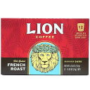 Lion Coffee French Roast Coffee, Dark Blend, Single-Serve Coffee Pods, Compatible with Pod Brewing Systems, A Taste of Aloha - (12 Count Box)