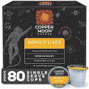 Copper Moon Single Serve Coffee Pods for Keurig K-Cup Brewers, Medium Roast, Donut Caf Blend, 80 Count