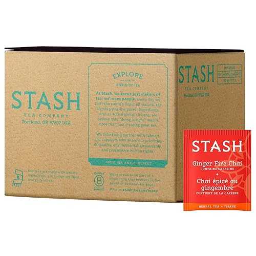 Stash Tea Ginger Fire Chai Herbal Tea - Caffeinated, Non-GMO Project V...