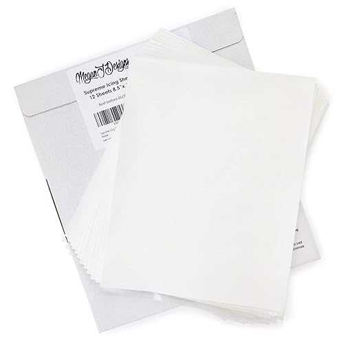 Supreme Icing Sheets 12 Pack Premium Flexible White Frosting Edible Pr...