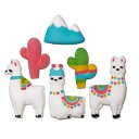 CakeSupplyShop Celebrations llama and Cactus Sugar Cake & Cupcake Decorations 12...