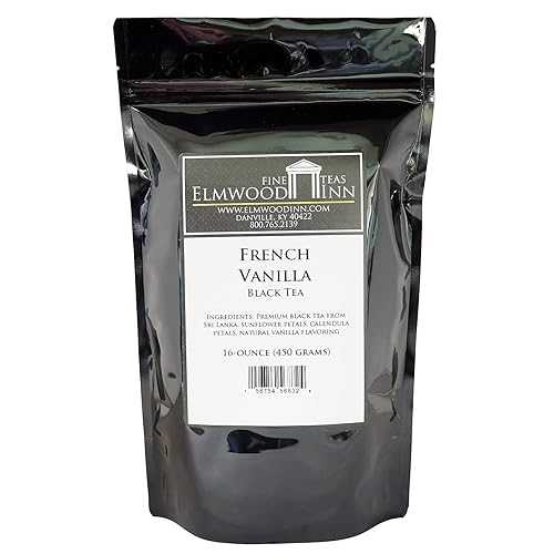 Elmwood Inn Fine Teas, French Vanilla Black Tea, 16-Ounce Pouch
