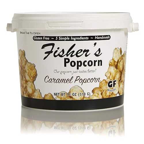 Fisher's Popcorn Our Popcorn Just Tastes Better Fisher's Popcorn Caramel Flavor 11oz Tub(4)