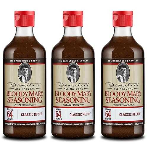 Demitri's Bloody Mary シーズニング クラシック レシピ、16 オンスボトル (3 個パック) Demitri's Bloody Mary Seasoning Classic Recipe, 16-Ounce Bottles (Pack of 3)