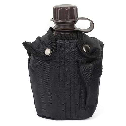 Mil-Tec 1L Lightweight Plastic Canteen with Cover Durable Water Hydrat...