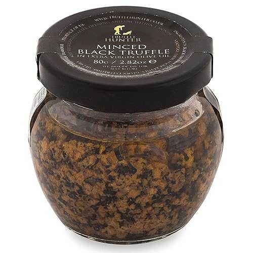 TruffleHunter - Minced Black Truffle - Preserved Truffles in Extra Virgin Olive Oil - 2.82 Oz