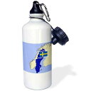 3dRose Map and Flag of Sweden with The Kingdom of Sweden Printed in Both English...
