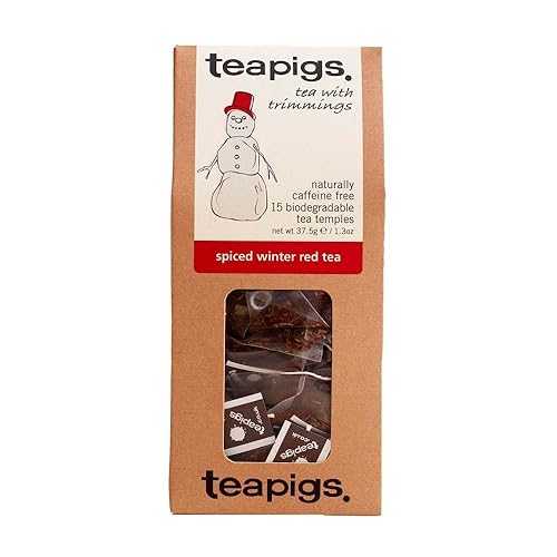 Teapigs Spiced Winter Red Tea, 1.3 oz, 15 Count (Pack of 6)