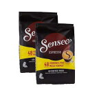 Senseo Espresso Dark Roast Coffee Pods, 2 Packs, 96 Count, Concentrated Strong Flavor, Crema Layer on Top, Compatible with PeleCom Machine