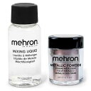 メーロン メイクアップ メタリック パウダー (0.17 オンス) 混合液 (1 オンス) 付き (ラベンダー) Mehron Makeup Metallic Powder (.17 oz) with Mixing Liquid (1 oz) (LAVENDER)(4)