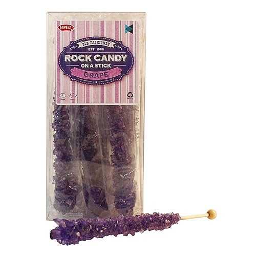 Extra Large Rock Candy Sticks: 12 Grape Lollipop - Purple Rock Candy S...