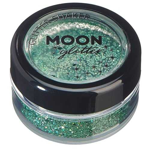 Moon Glitter Holographic Glitter Shakers 100% Cosmetic Glitter for Face, Body, Nails, Hair and Lips - 0.17oz - Green Moon Glitter Holographic Glitter Shakers 100% Cosmetic Glitter for Face, Body, Nails, Hair and Lips - 0.17oz - Green
