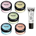 Moon Glitter のパステル グリッター シェーカー – 顔、体、爪、髪、唇用 100% 化粧品グリッター – 0.10 オンス – 5 色セット Pastel Glitter Shakers by Moon Glitter 100% Cosmetic Glitter for Face, Body, Nails, Hair and Lips